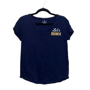 Joe Fresh Let’s Brunch V-Neck Graphic T-Shirt Pyjama Top Size Medium